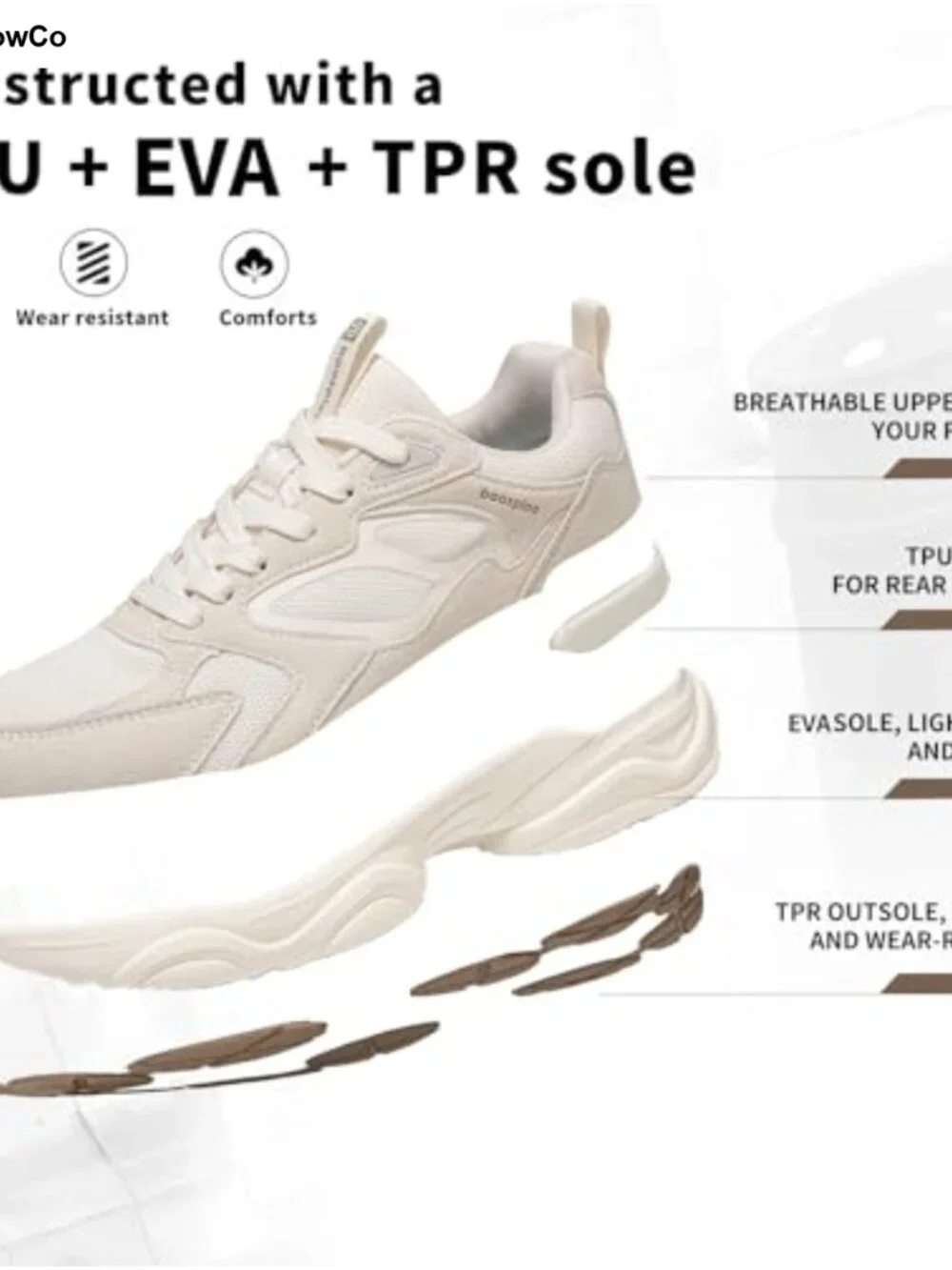 Chunky Platform Fashion Sneakers for Women Casual Walking Gym Shoes